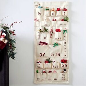 SOLD OUT Pottery Barn Canvas Pocket Hanging Advent Calendar (2021)